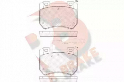 R BRAKE rb1932 -  Комплект тормозных колодок, дисковый тормоз